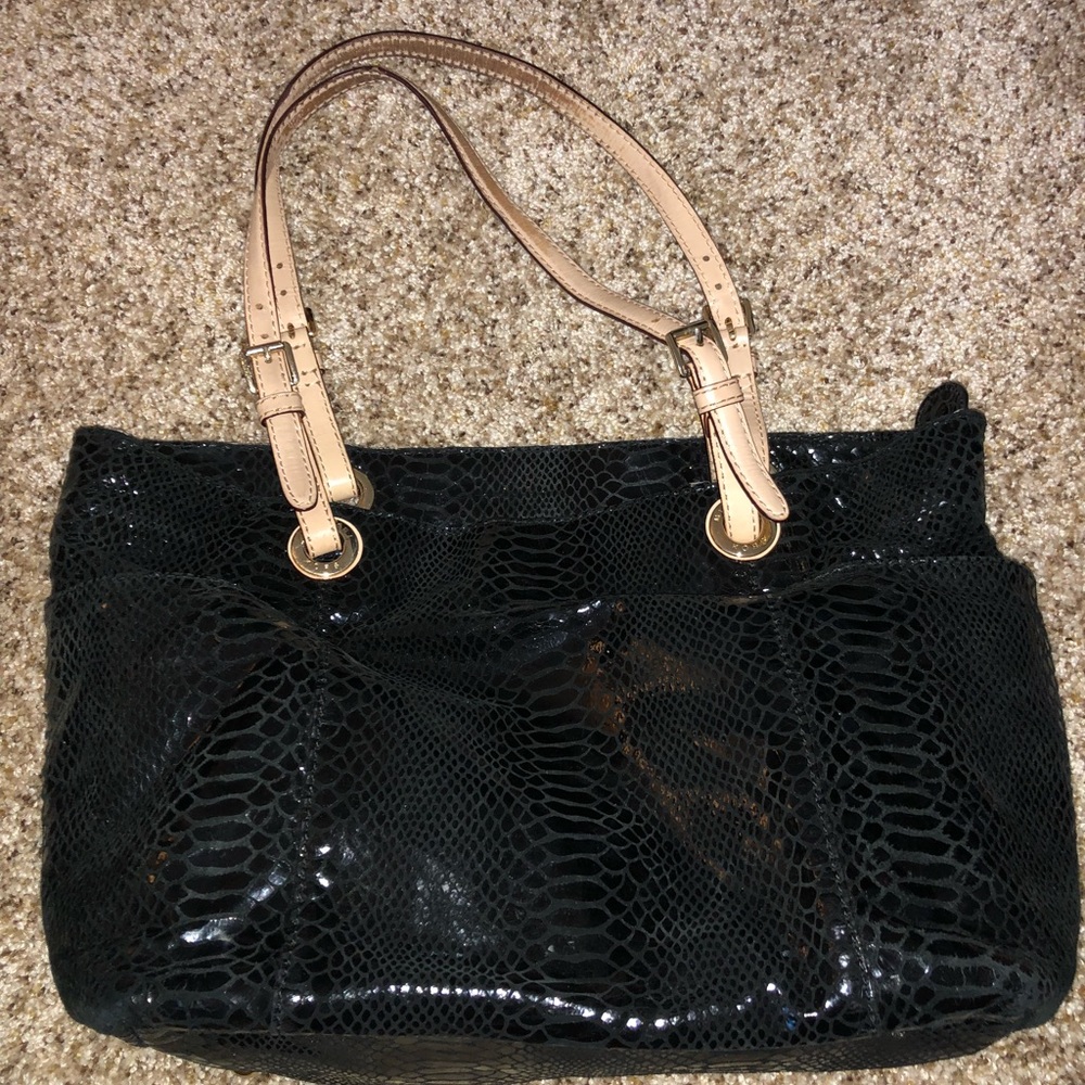 MICHAEL KORS JetSet East/West Snakeskin Tote